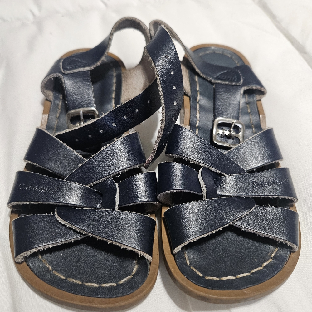 Salt Water Sandals Blue Interwoven Strap Sandals